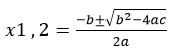 quadratic formula